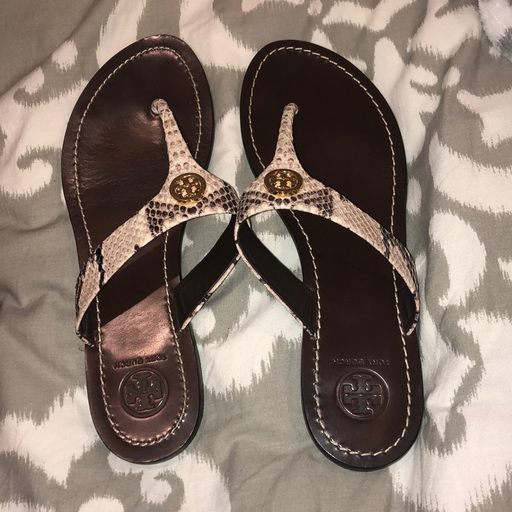 Tory Burch Snakeskin Sandals  Women’s Size 7 1/2